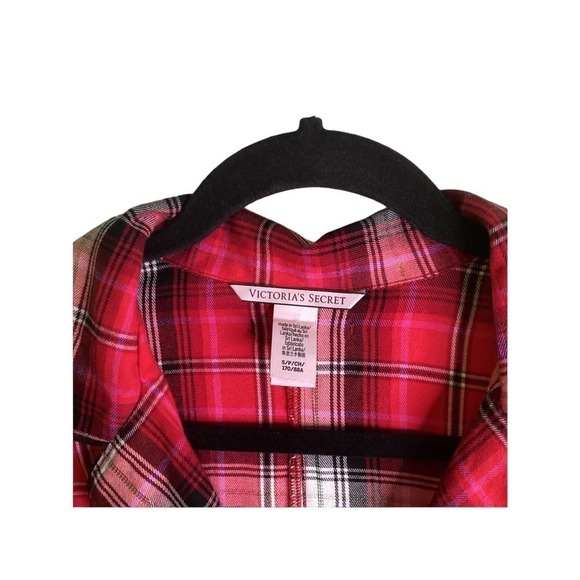 Victoria’s Secret Women's Size Small Red Plaid Sleep Belted Romper - Picture 6 of 6